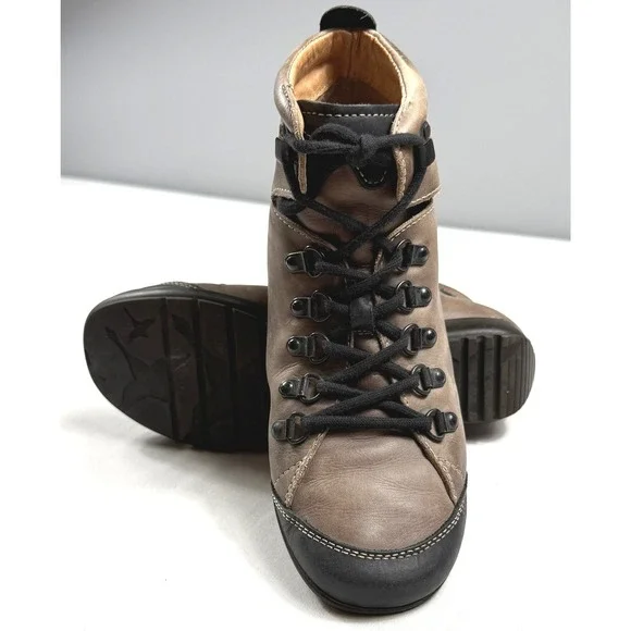 Pikolinos Brown Leather Lace Up Ankle Boots Women's Size 39 Casual Comfort - Picture 1 of 7